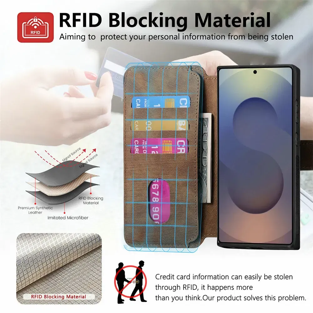 Color: Brown, Material: PU - Detachable 2IN1 Leather Card Funda for Xiaomi Poco F7 X7 M7 Pro 5G Luxury Case Magnetic Wallet Etui Poco X7 Pro F 7 Ultra Cover