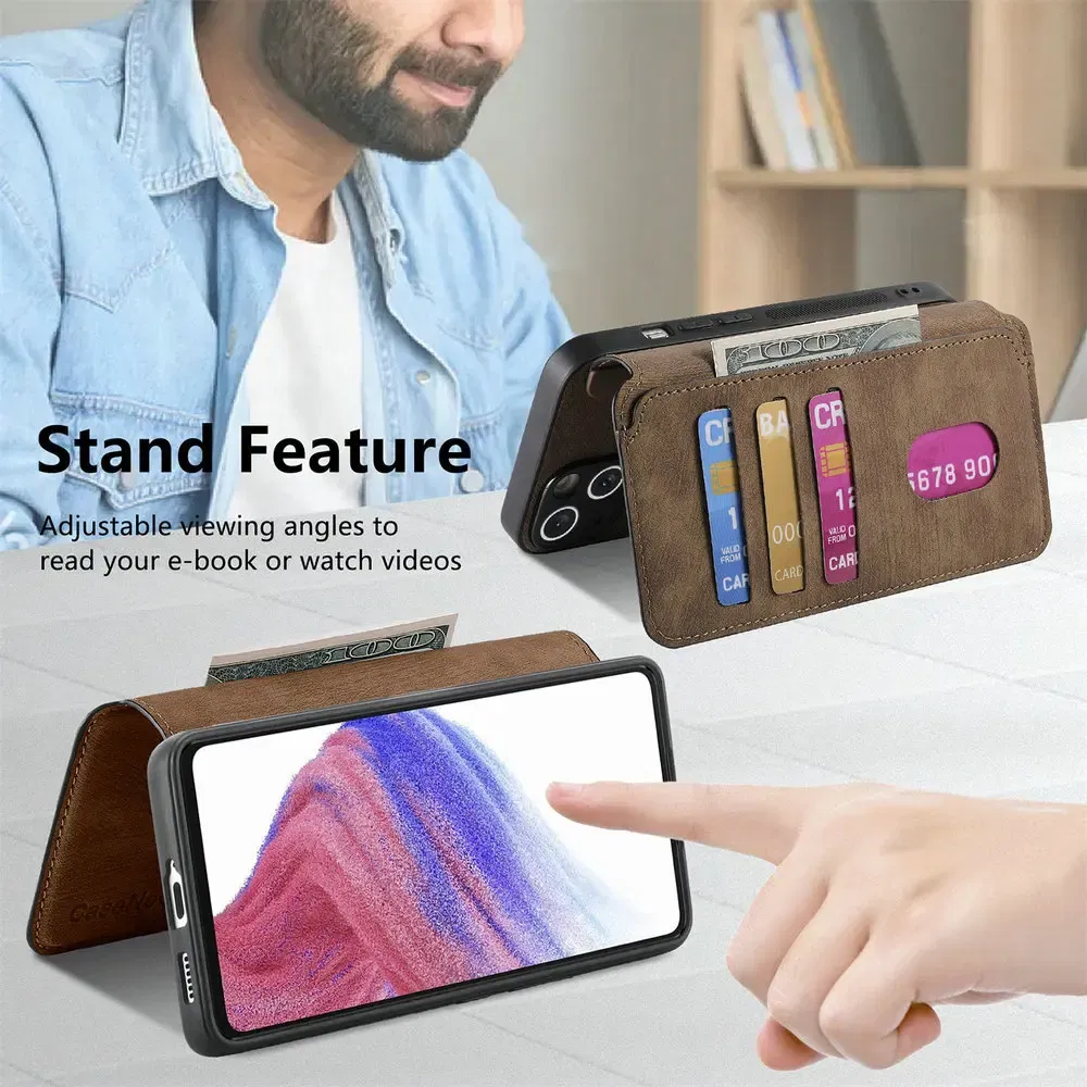 Color: Brown, Material: PU - Detachable 2IN1 Leather Card Funda for Xiaomi Poco F7 X7 M7 Pro 5G Luxury Case Magnetic Wallet Etui Poco X7 Pro F 7 Ultra Cover