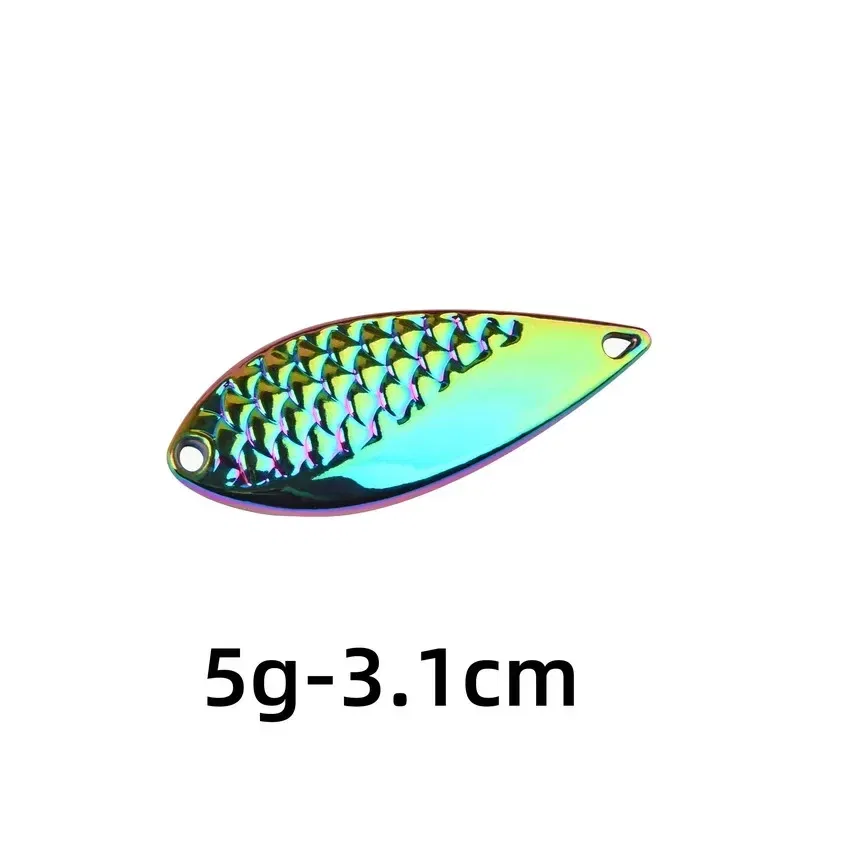 Color: Burlywood - Metal Spoon Sequin Fishing Lure 2.5g 3.5g 5g 7g 10g 15g 20g Pesca Leech Jig Wobbler Crankbaits for Fly Fishing Hard Baits Lures