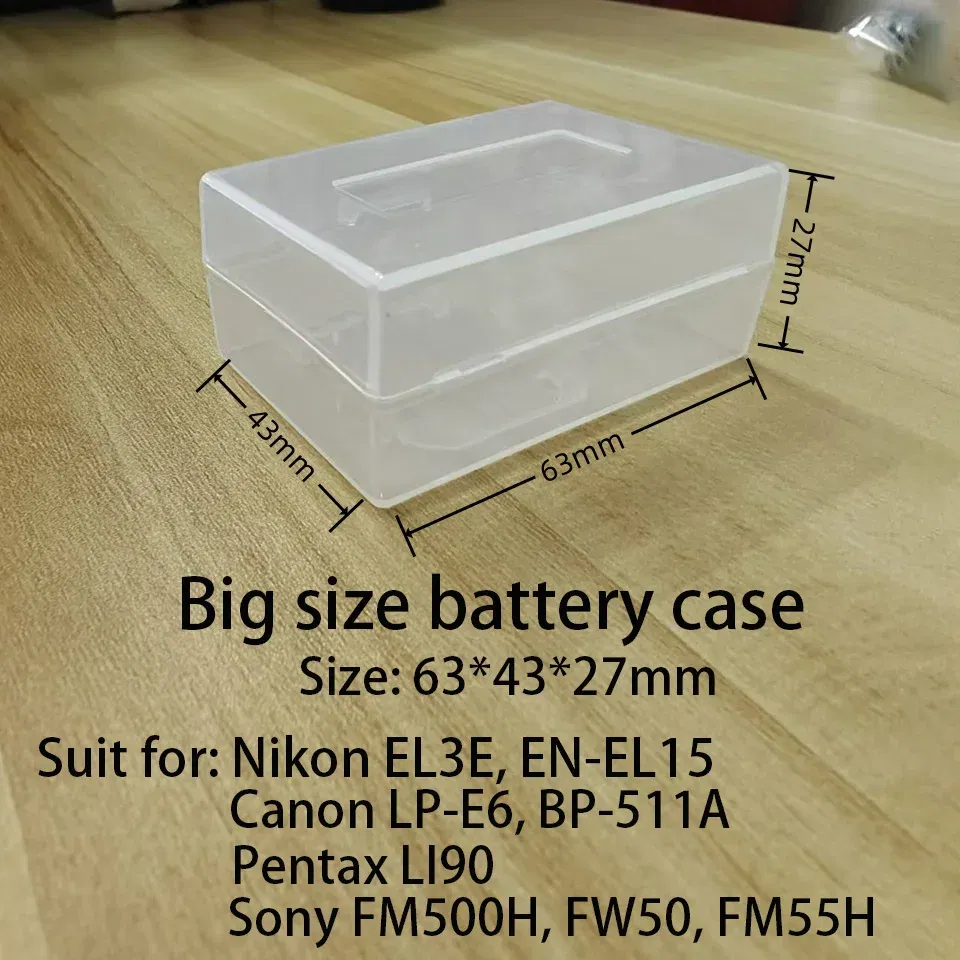 Color: black - Camera Battery Box Storage Case Protector for LP-E8 LP-E5 NB-10L NB-7L EN-EL9 EN-EL14 PSP CRV3 EL3E EN-EL15 LP-E6 BP-511A LI90
