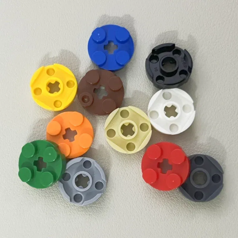 Color: light yellow, Size: S - Lot 4032 Plate Round 2 x 2 with Axle Hole Bricks Toys For Technical Buildings? Blocks Compatible Assembles Particles Kids DIY MOC