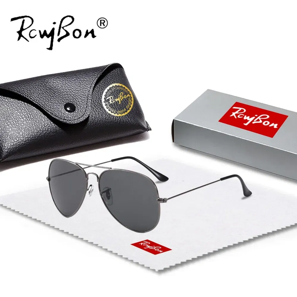 Lenses Color: green, Frame Color: Red - Classic Retro Pilot Polarized Sunglasses Men Luxury Metal Black Aviation Sun Glasses Male Fashion Driving Vacation Shades UV400