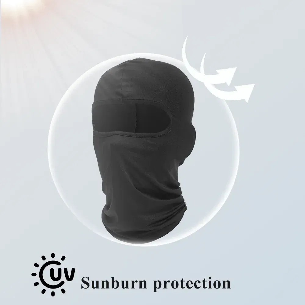 Color: Silver - Breathable Sports Balaclava Hat Quick-Dry Windproof Full Face Mask Headgear for Riding Running Ski Hiking Outdoor Face Cover Men