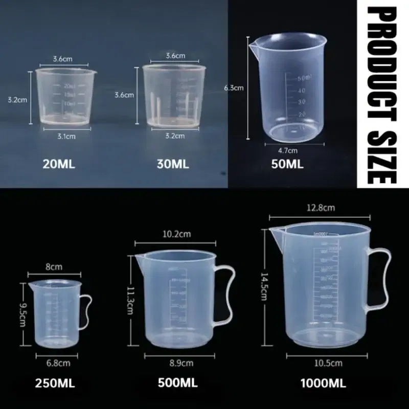 Color: Army Green, Ships From: CHINA - Clear Plastic Graduated Measuring Cupws Househould Portable Baking Beaker Liquid Measure Jug Transparent Cup Container