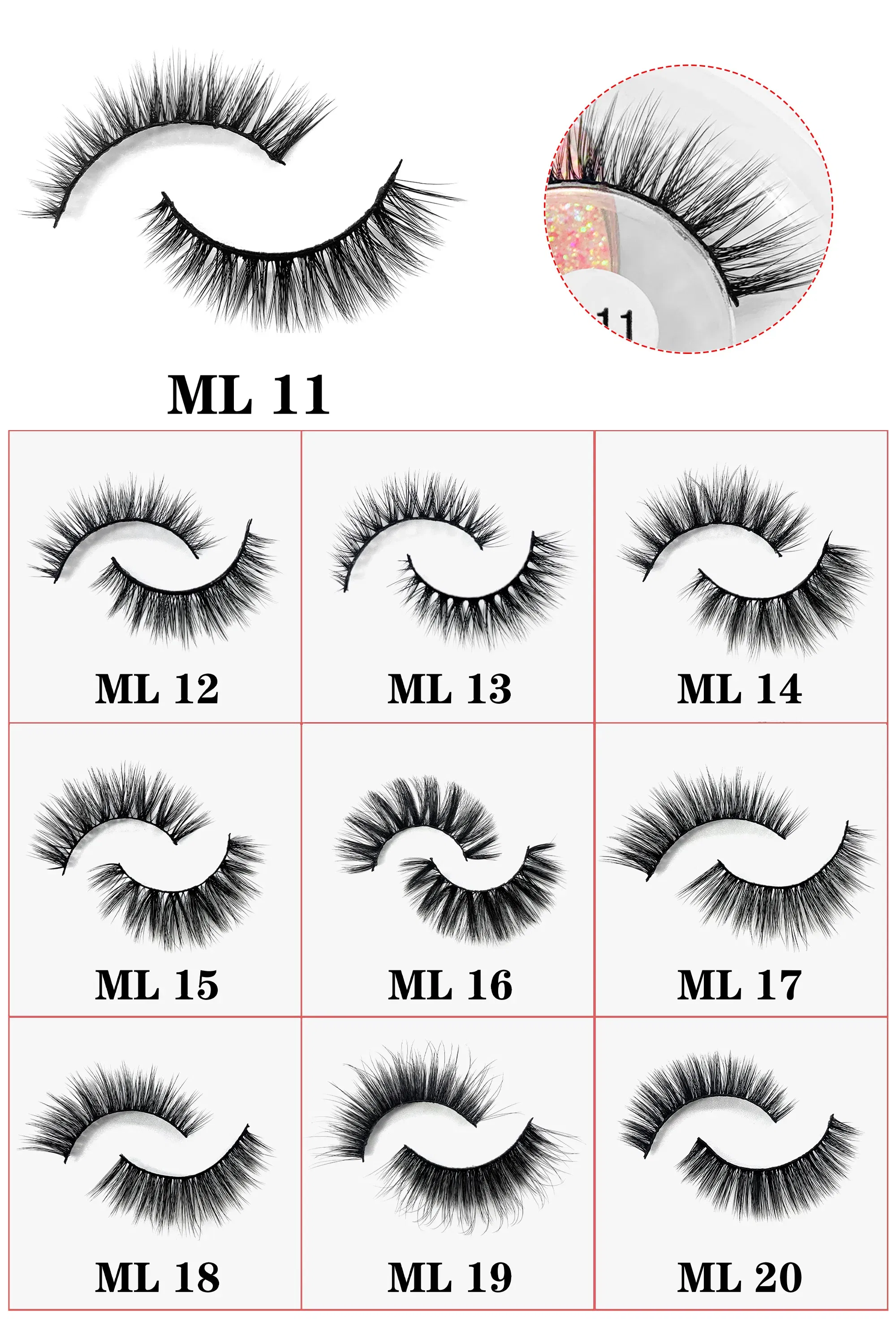 Color: Amy Green, Ships From: CHINA - Fake Eyelashes Wholesale Fluffy False Eyelashes Makeup Eyelash Extension Accessoires Faux Mink Lashes maquiagem