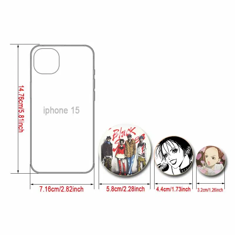 Anime Cartoon Figure Nana Brooches Cosplay Exquisit Badge for Collar Backpack Hat Accessory Handmade Enamel Pin