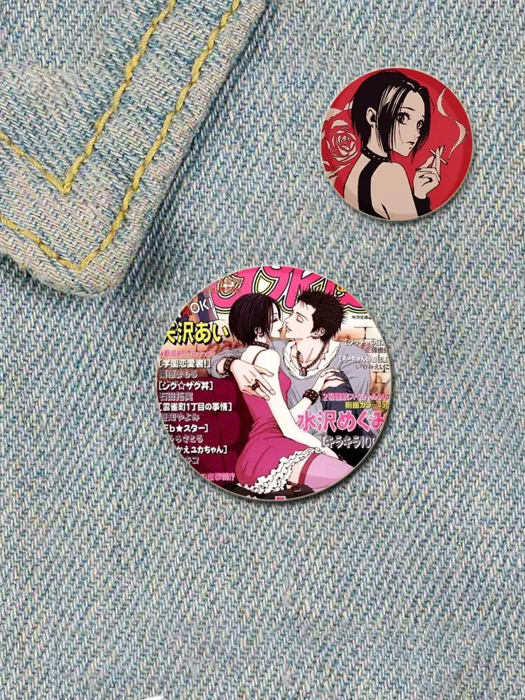 Anime Cartoon Figure Nana Brooches Cosplay Exquisit Badge for Collar Backpack Hat Accessory Handmade Enamel Pin