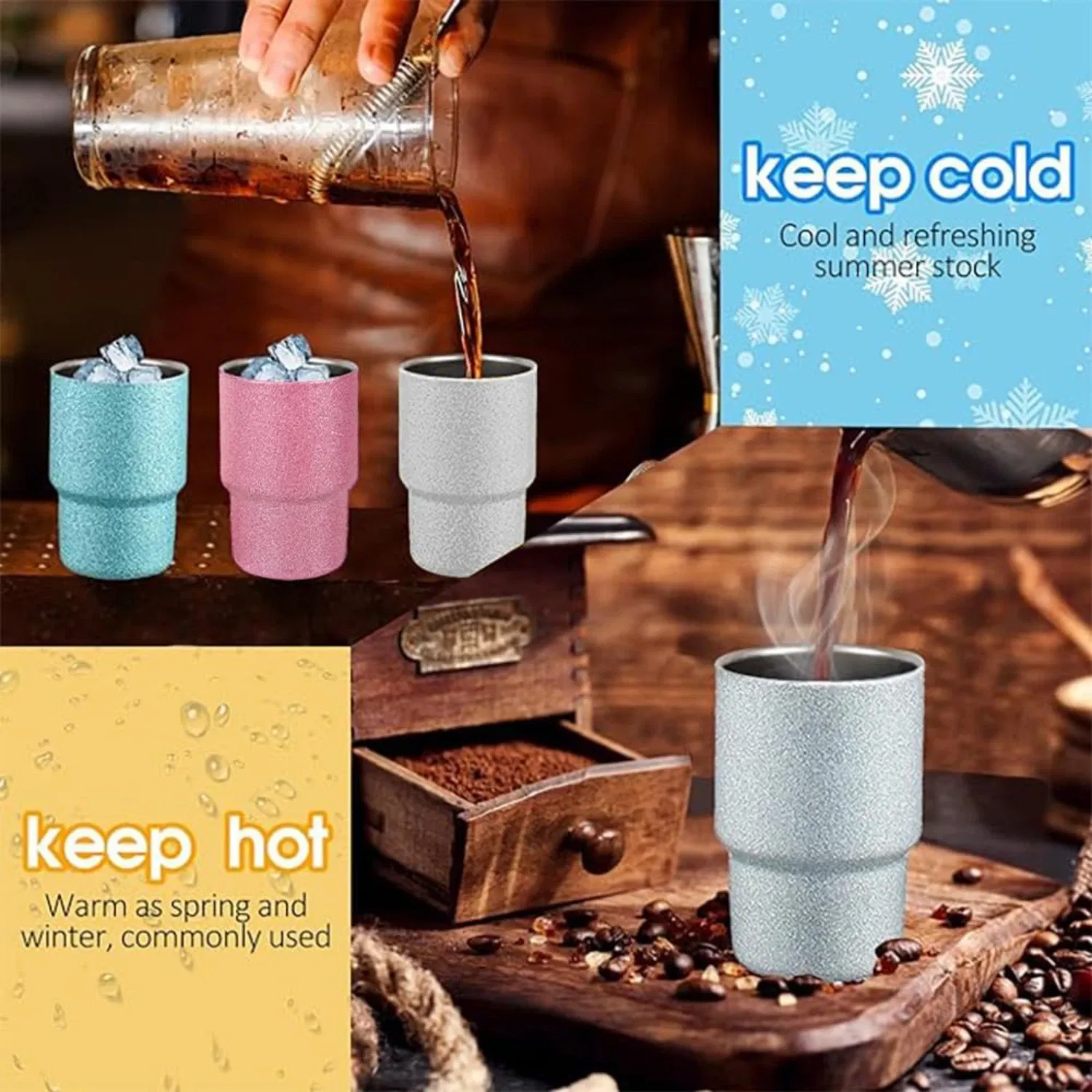 Color: green, Ships From: CHINA - Set Of 3 3oz Mini Tumbler Shot Glass With Straw and Lid, Stainless Steel Sublimation Mini Shot Glass Tumblers for for Espresso C