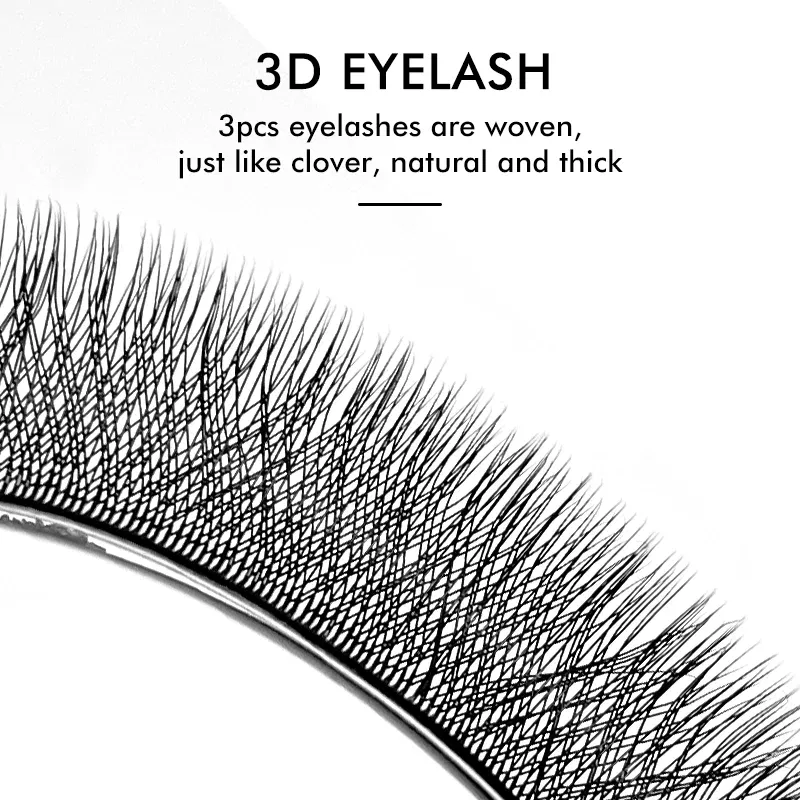 Color: Black & Silver, Curl: C, Thickness: 0.07mm, Length: MIX - NATUHANA W Lashes Extension L LU(M) Curl Individual Mink YY Lashes 3D W-shaped Volume Fan Eyelash Extension