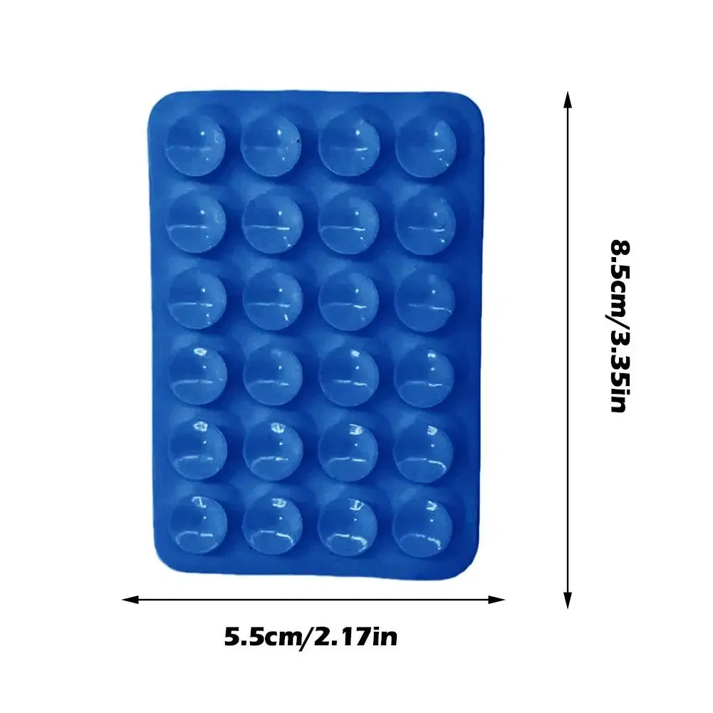Color: WHITE, Ships From: CHINA - Multifunctional Mobile Phone Silicone Suction Cup 24 Square Mobile Phone Single-Sided Case Anti-Slip Holder Mount Suction