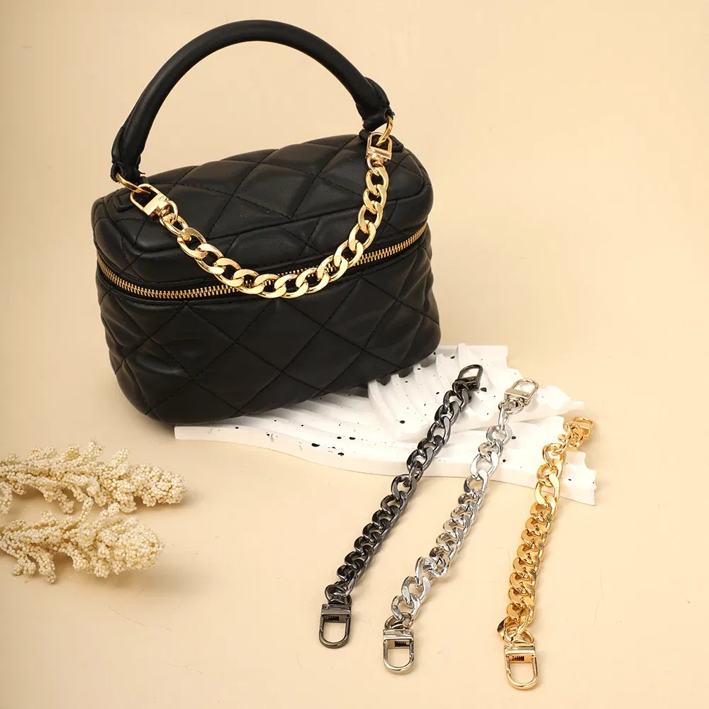 Color: Bronze - 20cm Bag Chain Accessory Gold Shoulder Bag Extension Chain Metal Bag Chain Strap Crossbody Bag Parts Belt Chain Bags Gold Black