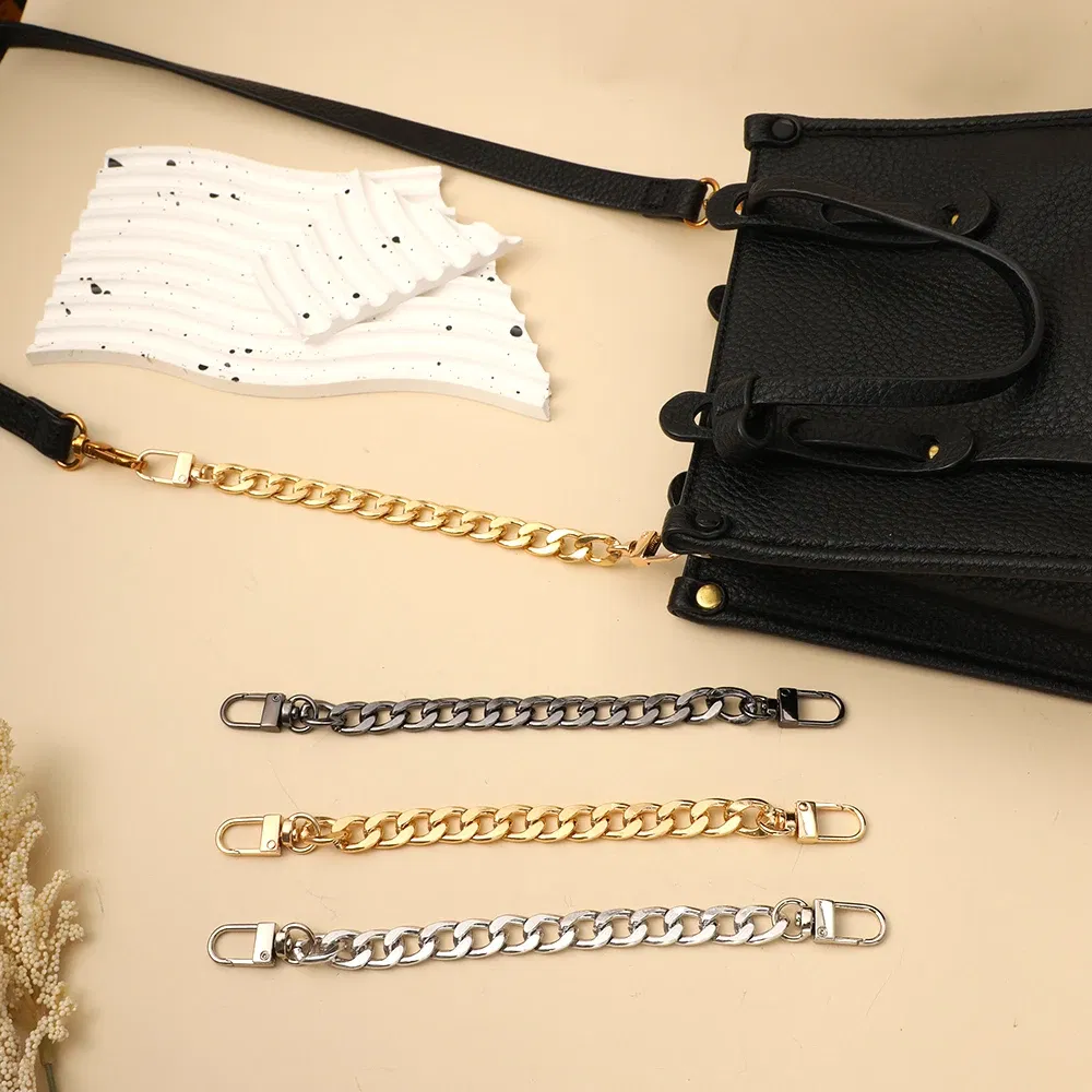 Color: Bronze - 20cm Bag Chain Accessory Gold Shoulder Bag Extension Chain Metal Bag Chain Strap Crossbody Bag Parts Belt Chain Bags Gold Black
