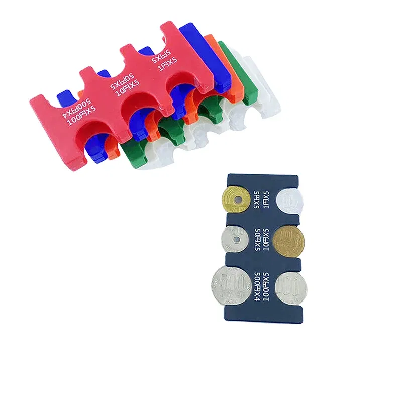 Color: black - 1PC Coin Case Japanese Coin Holder Case Coin Changer Letter Purse Wallet Holder Coin Box Plastic Coin Storage Box Coin Dispenser