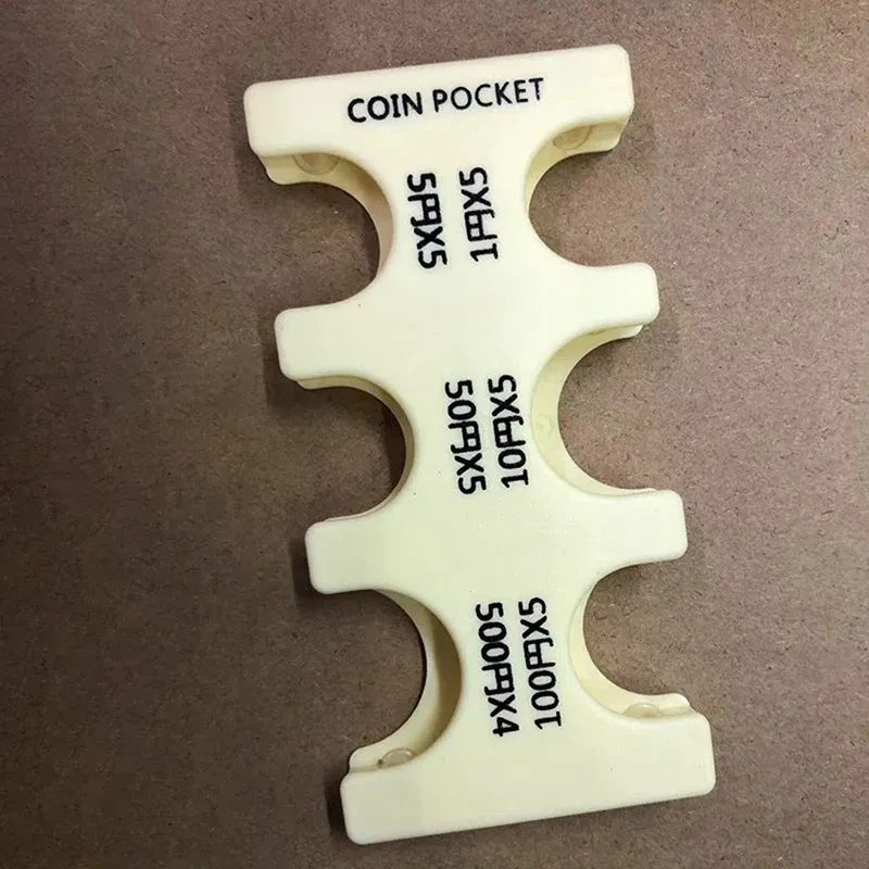 Color: black - 1PC Coin Case Japanese Coin Holder Case Coin Changer Letter Purse Wallet Holder Coin Box Plastic Coin Storage Box Coin Dispenser