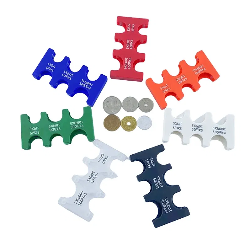 Color: black - 1PC Coin Case Japanese Coin Holder Case Coin Changer Letter Purse Wallet Holder Coin Box Plastic Coin Storage Box Coin Dispenser