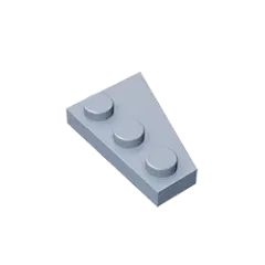 Color: RED - Gobricks GDS-546 Wedge, Plate 3 x 2 Left  compatible with lego 43723 pieces of children's DIY Assemble Building Blocks