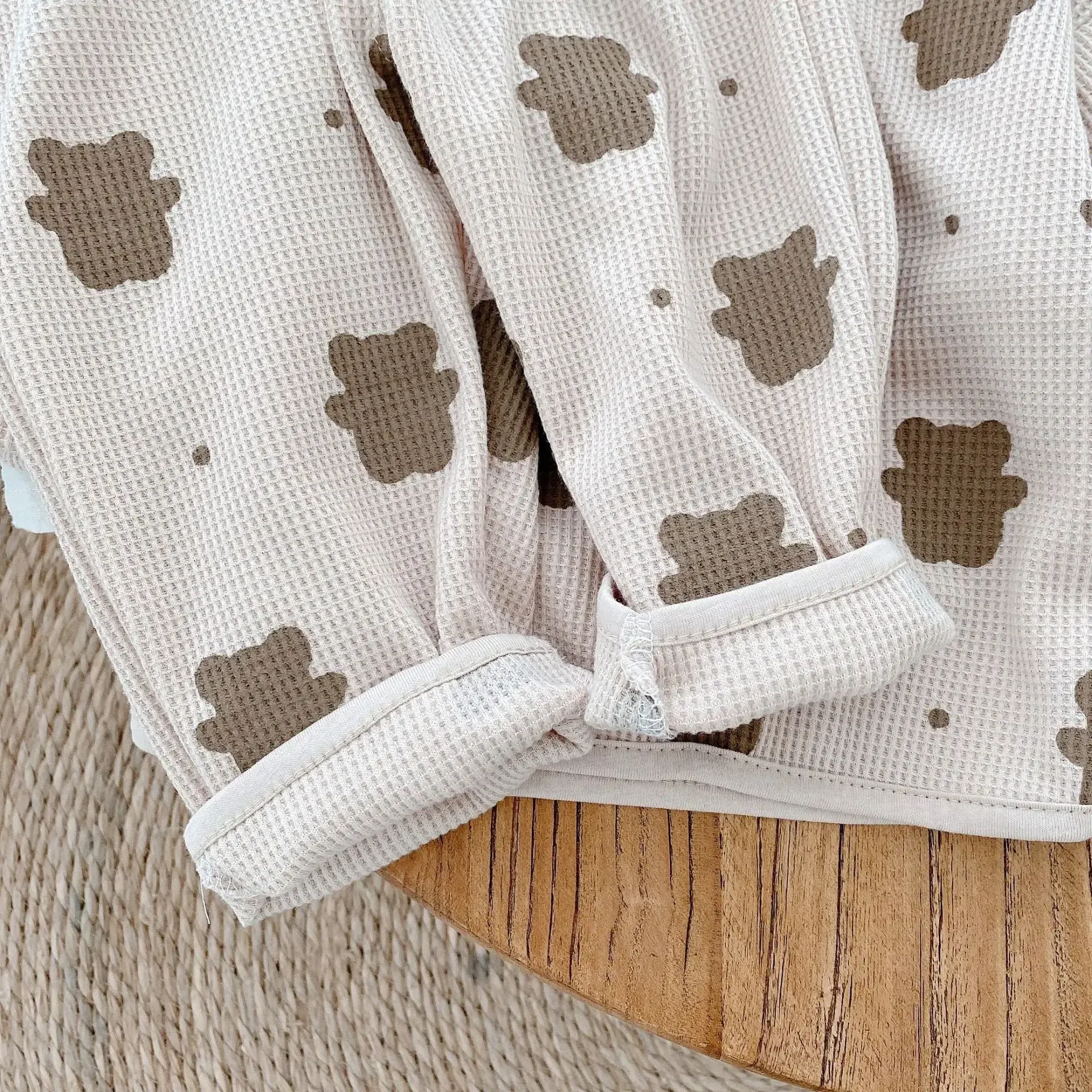 Color: Khaki, Kid Size: 9M, Ships From: CHINA - Baby Fall Clothes Girl Boy Cotton Long Sleeve Sweater and Pant Set Toddler Casual Cartoon Bear Pullover Top SweatPant Tracksuit