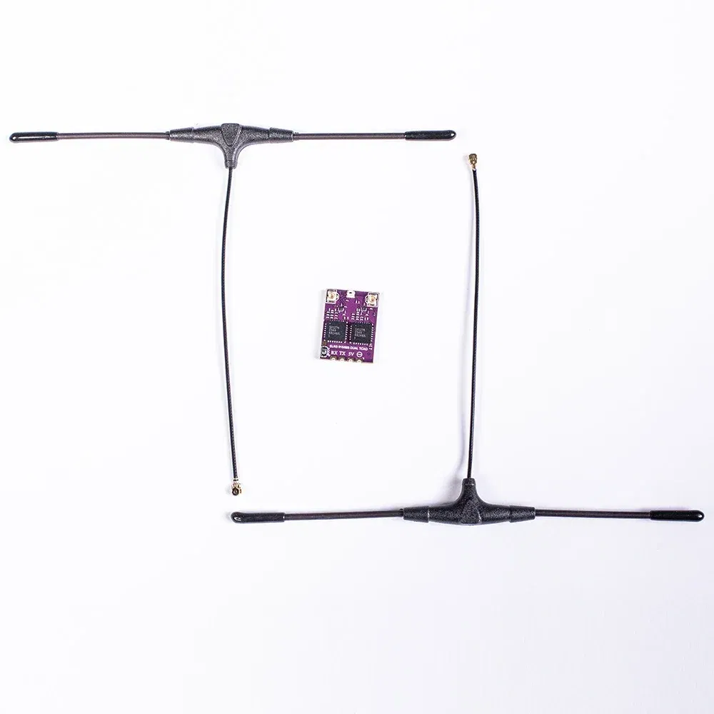 Color: Red - 5PCS ES900 DUAL RX ELRS Diversity Receiver 915MHz / 868MHz /750MHz  Built-in TCXO for RC Airplane FPV Long Range Drone