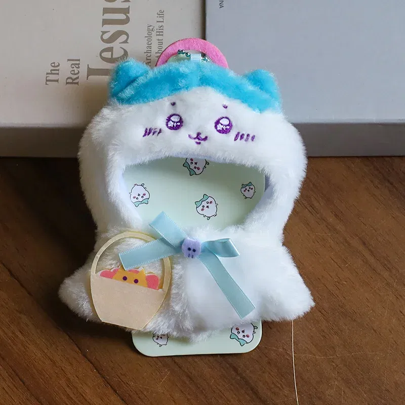 Color: DARK GRAY - Labubu Sanrio Cape Skirt Suit Sitting Party Hello Kitty Kuromi Clothes Monsters Vinyl Labubu Outfit Clothing Hat Accessory Gift