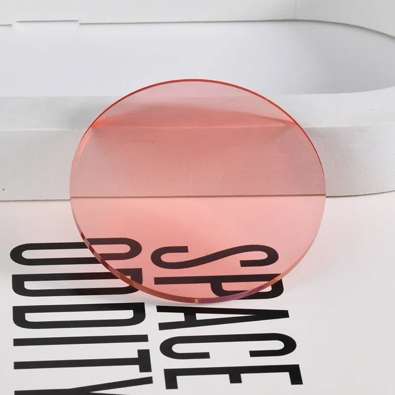 Lenses Color: Red, Lens Index: 1.56 - Aspherical Non-polarized Sunglasses Lens 1.56/1.61/1.67 Anti-blue Light CR39 Resin HD Driving Prescription Lens Man Woman 1 Pair