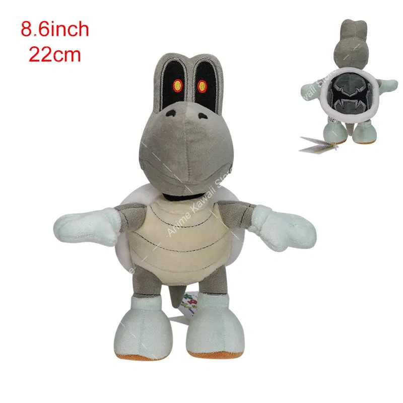 Color: MAROON - Super Mario Plush Toy Koopa Troopas Red Green Turtle Tortoise Kawaii Dry Bones Stuffed Animal Doll for Children Christmas Gifts