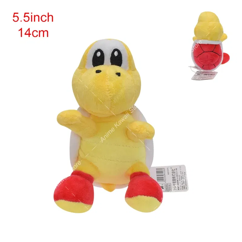 Color: MAROON - Super Mario Plush Toy Koopa Troopas Red Green Turtle Tortoise Kawaii Dry Bones Stuffed Animal Doll for Children Christmas Gifts