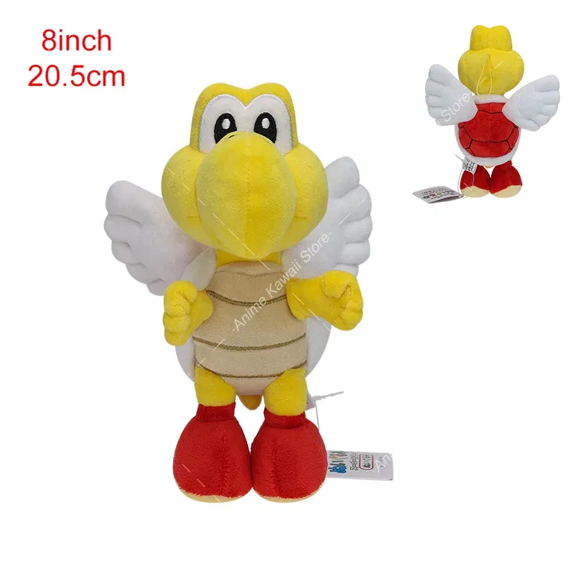 Color: MAROON - Super Mario Plush Toy Koopa Troopas Red Green Turtle Tortoise Kawaii Dry Bones Stuffed Animal Doll for Children Christmas Gifts