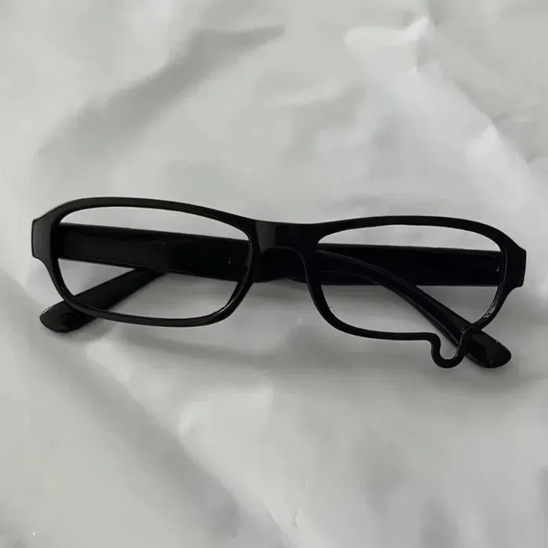 Frame Color: Brown - Japanese Anime Y2K Teardrop Cosplay Small Square Glasses Women's Retro Harajuku Glasses Clear Blue Light Blocking Eyewears