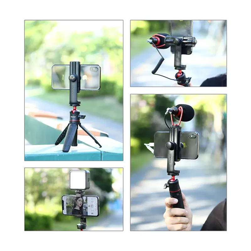 Color: black, Ships From: CHINA - Ulanzi ST-17 360?° Horizontal and vertical Shooting Tripod Phone Mount Holder Clamp Clip With Cold Shoe 1/4'' Tripod Mount Base