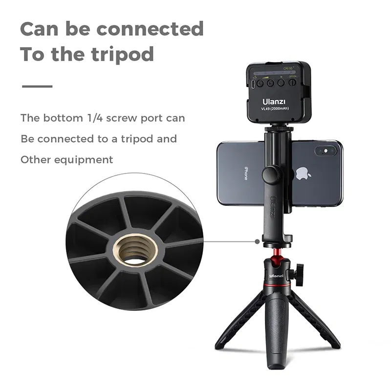 Color: black, Ships From: CHINA - Ulanzi ST-17 360?° Horizontal and vertical Shooting Tripod Phone Mount Holder Clamp Clip With Cold Shoe 1/4'' Tripod Mount Base