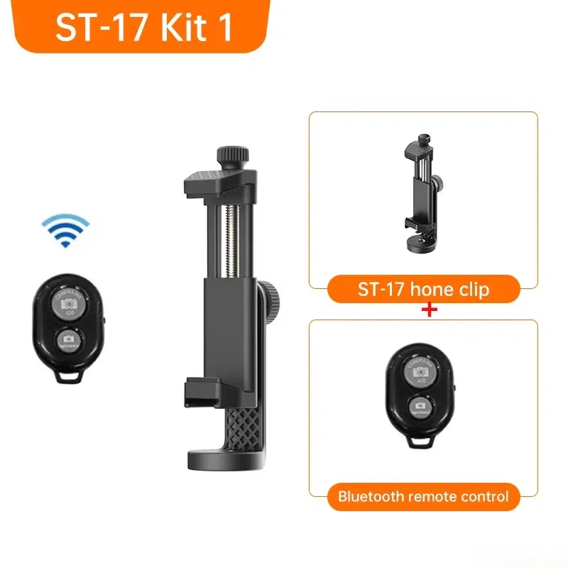 Color: black, Ships From: CHINA - Ulanzi ST-17 360?° Horizontal and vertical Shooting Tripod Phone Mount Holder Clamp Clip With Cold Shoe 1/4'' Tripod Mount Base