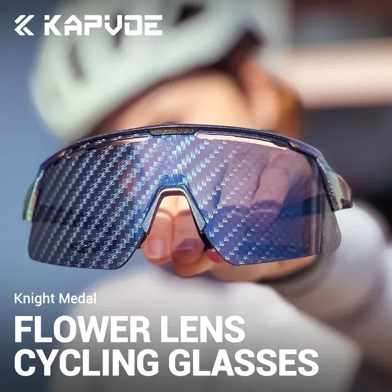 Color Name: Gold - KAPVOE New Technology Nano Lenses Cycling Glasses Bike UV400 Eyewear Outdoor Sports Sunglasses Men Women Road Bicycle Goggles