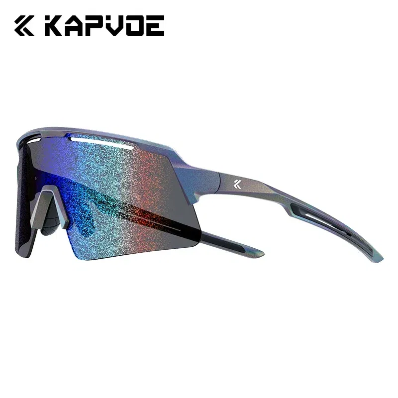Color Name: Gold - KAPVOE New Technology Nano Lenses Cycling Glasses Bike UV400 Eyewear Outdoor Sports Sunglasses Men Women Road Bicycle Goggles