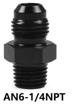 Color: Yellow - Aluminum Straight Adapter Oil Cooler Fitting AN6 An10 To 1/2 3/8 1/4 Npt M10 M12 M14*1.5,an8 To M12*1.5 AN10-AN12