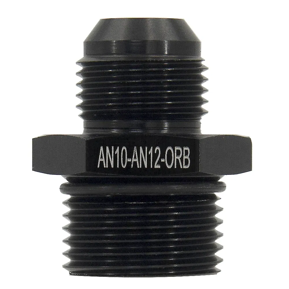 Color: Yellow - Aluminum Straight Adapter Oil Cooler Fitting AN6 An10 To 1/2 3/8 1/4 Npt M10 M12 M14*1.5,an8 To M12*1.5 AN10-AN12