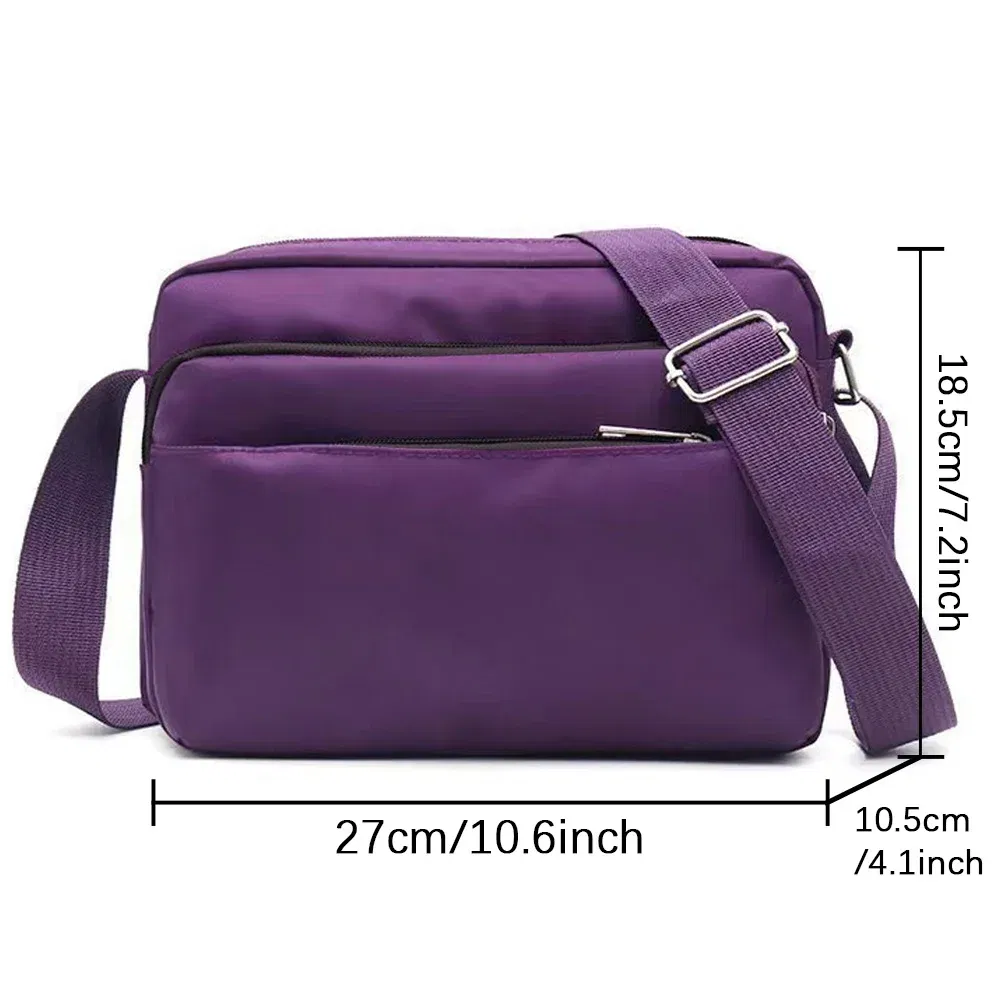 Color: Clear - Purple One Shoulder Crossbody Bag Portable Commuting Large Capacity Simplicity Storage Bag Garland Letter Series Print Pattern