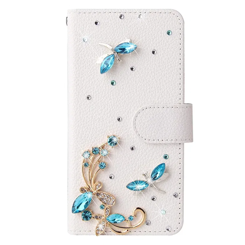 Color: wine red, Material: Denim - Flip Glitter Case For Samsung Galaxy S25 Ultra S24 FE S23 S22 S21 S20 Plus A35 A55 A16 A14 A15 A34 A54 Leather Cover Case