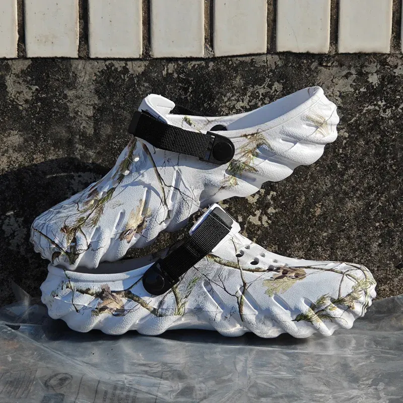 Color: Rosy Red, Shoe Size: 40 - Fashion Garden Shoes Men's Clogs Slippers Sandal Flat Camouflage Sandals Male Sneakers Outdoor Flip Flops Home Clogs