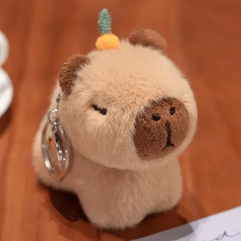 Color: GRAY, Height: 0-10cm - Capybara Slap Snap Wrap Capibara Plushie Wristband Bracelet Kawaii Cute Dog Cat Plush Toy Hand Ring Creative Funny Gift