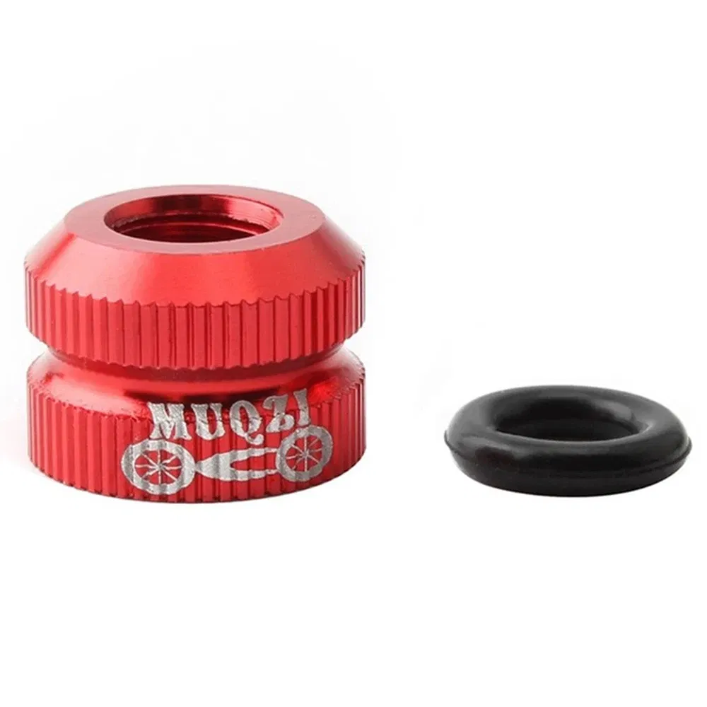 Color: Red - 12*8.5mm Bike Vacuum Tire Law Mouth Nut Bicycle Valve Cover Replacement Tools Cycling Tire Repair Maintain Accessories