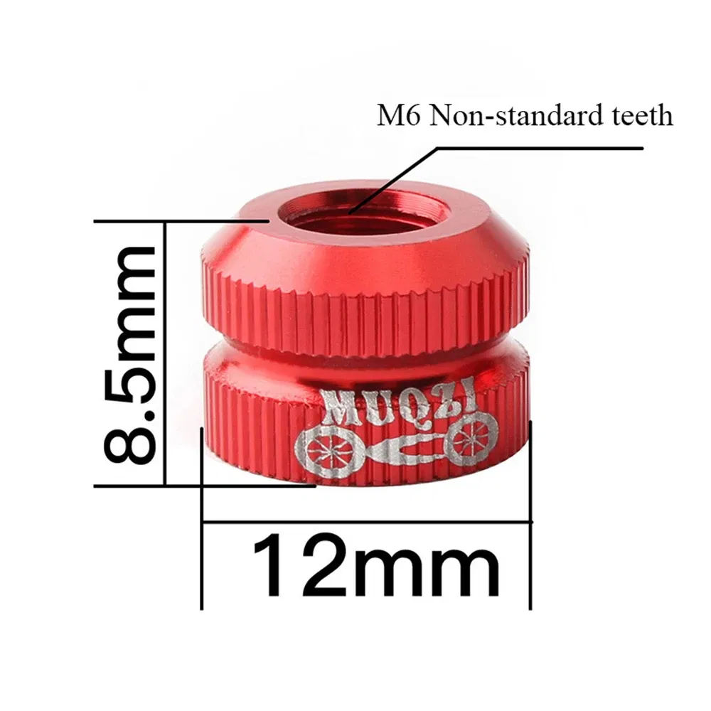 Color: Red - 12*8.5mm Bike Vacuum Tire Law Mouth Nut Bicycle Valve Cover Replacement Tools Cycling Tire Repair Maintain Accessories