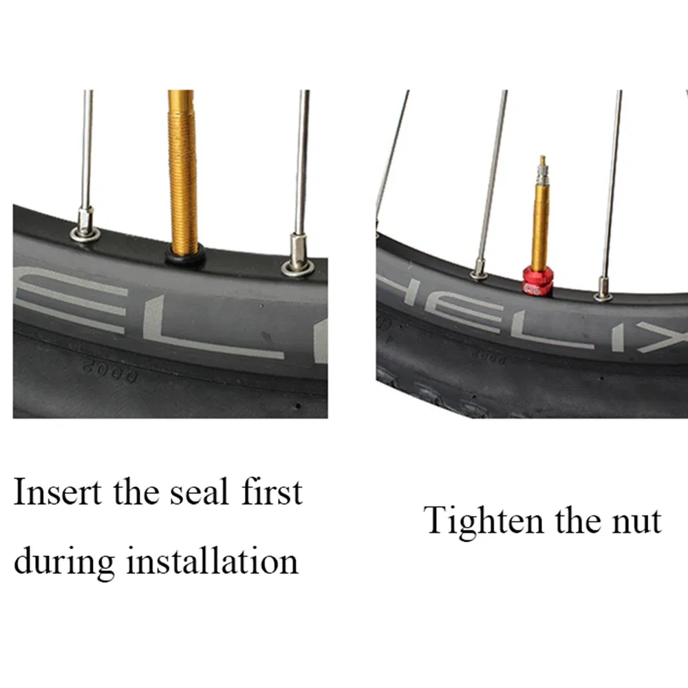 Color: Red - 12*8.5mm Bike Vacuum Tire Law Mouth Nut Bicycle Valve Cover Replacement Tools Cycling Tire Repair Maintain Accessories