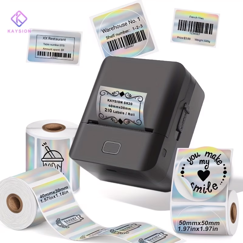 KAYSION SK20 Thermal Label Printer – Portable Label Maker for Home and Office Applications