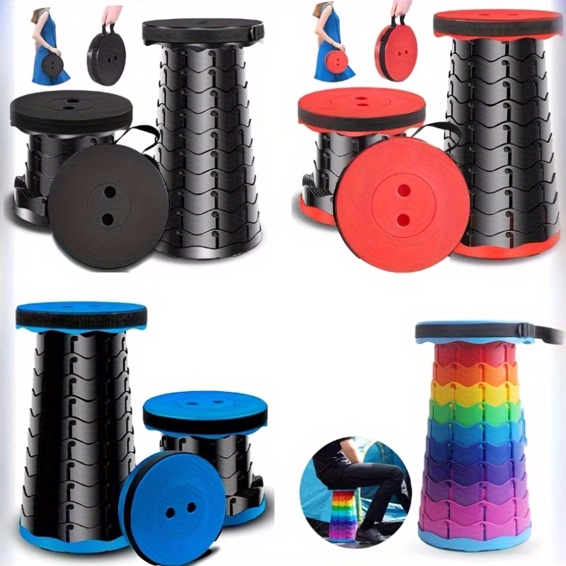 Upgraded Thickened Portable Telescopic Stool – Adjustable Retractable Folding Chair