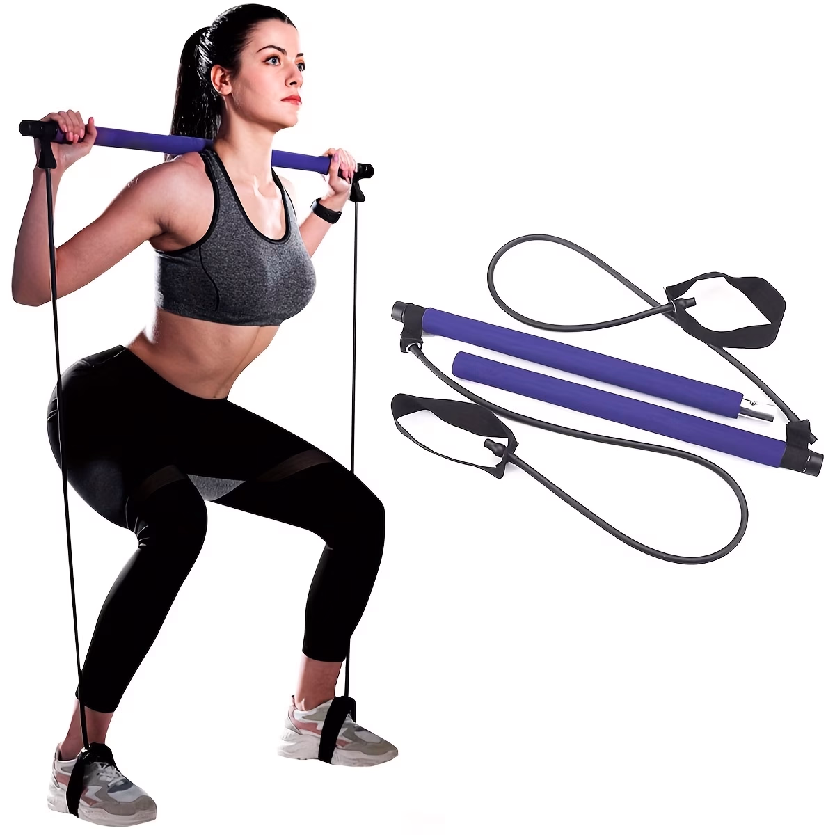 Portable Pilates Bar Kit with Resistance Band – Compact and Effective Home Workout Solution