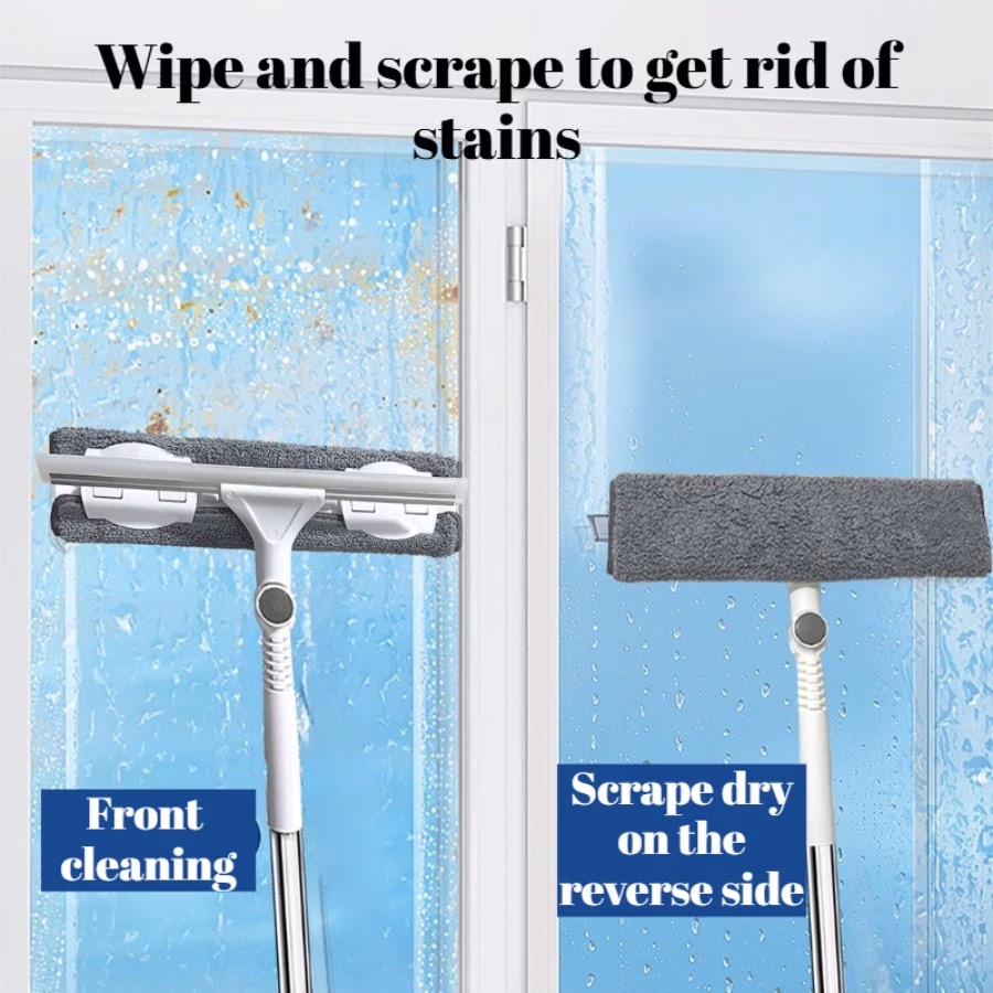 Versatile Cleaning Device with Dual Heads – 360° Rotating Flat Surface for Dust Removal