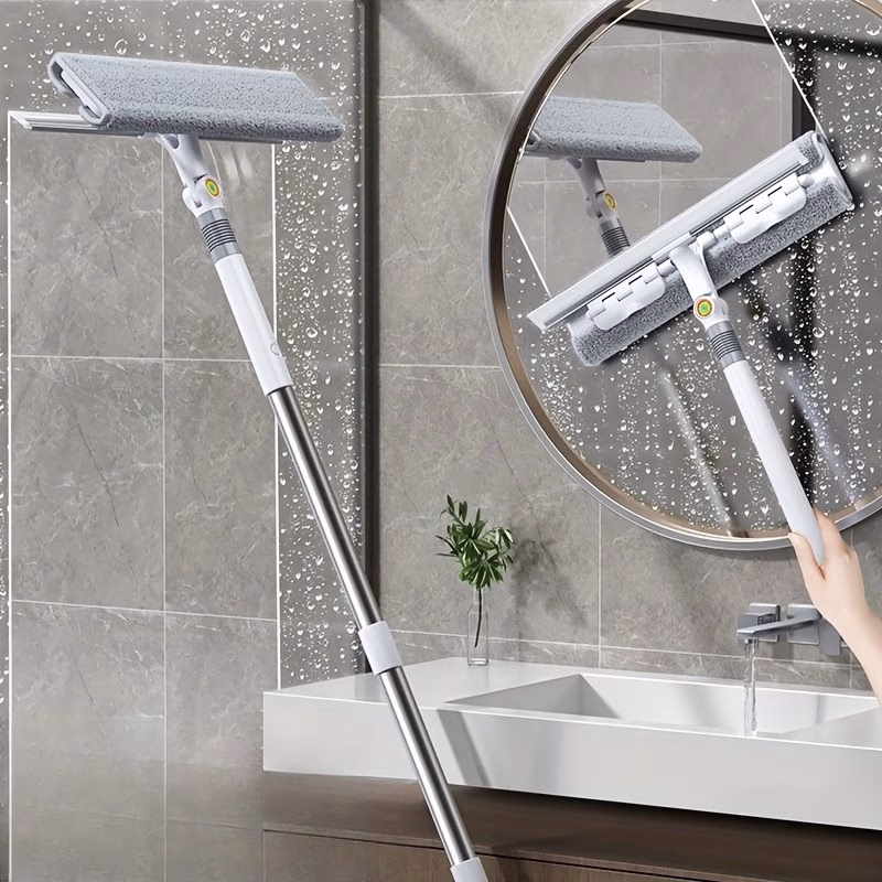 Versatile Cleaning Device with Dual Heads – 360° Rotating Flat Surface for Dust Removal