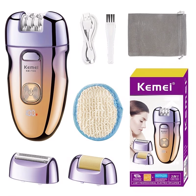 KEMEI Professional Electric Hair Clipper – Milk White Color