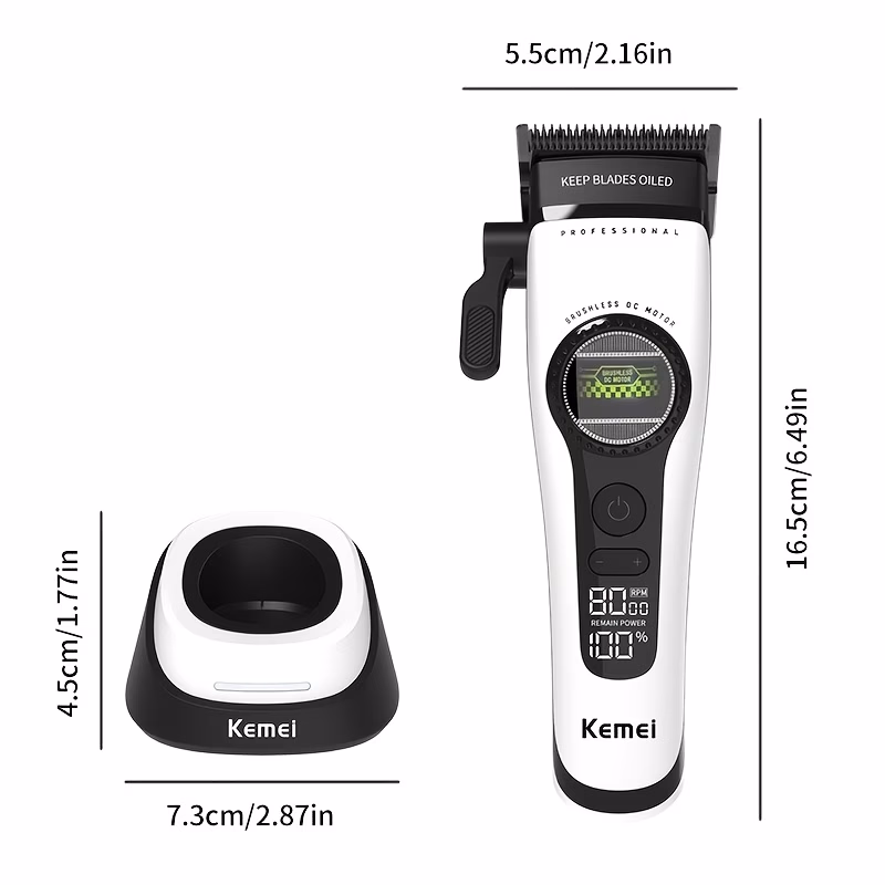 KEMEI KM-1593 Professional Hair Clipper – High-Performance Grooming Tool