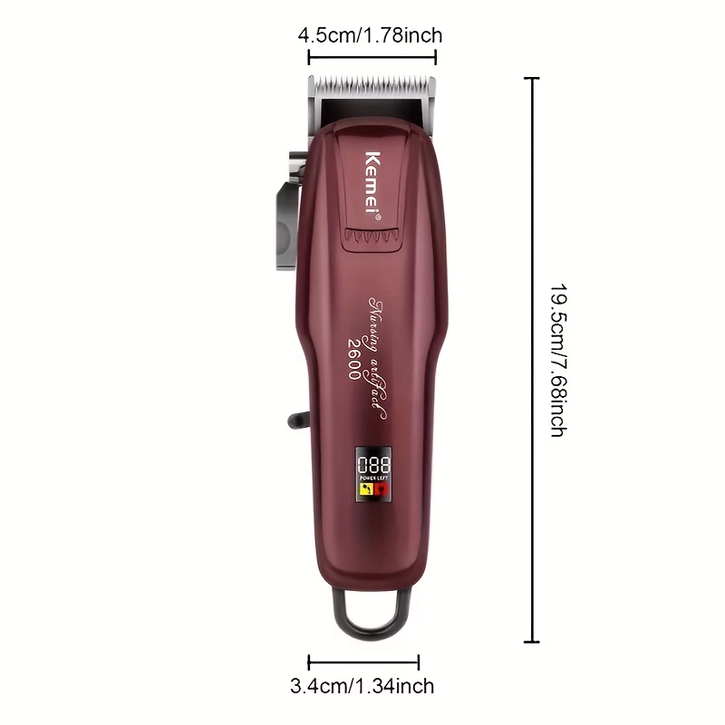 KEMEI Professional Electric Hair Clipper KM-PG2600 – High-Power, Multi-Gear Adjustable Clipper